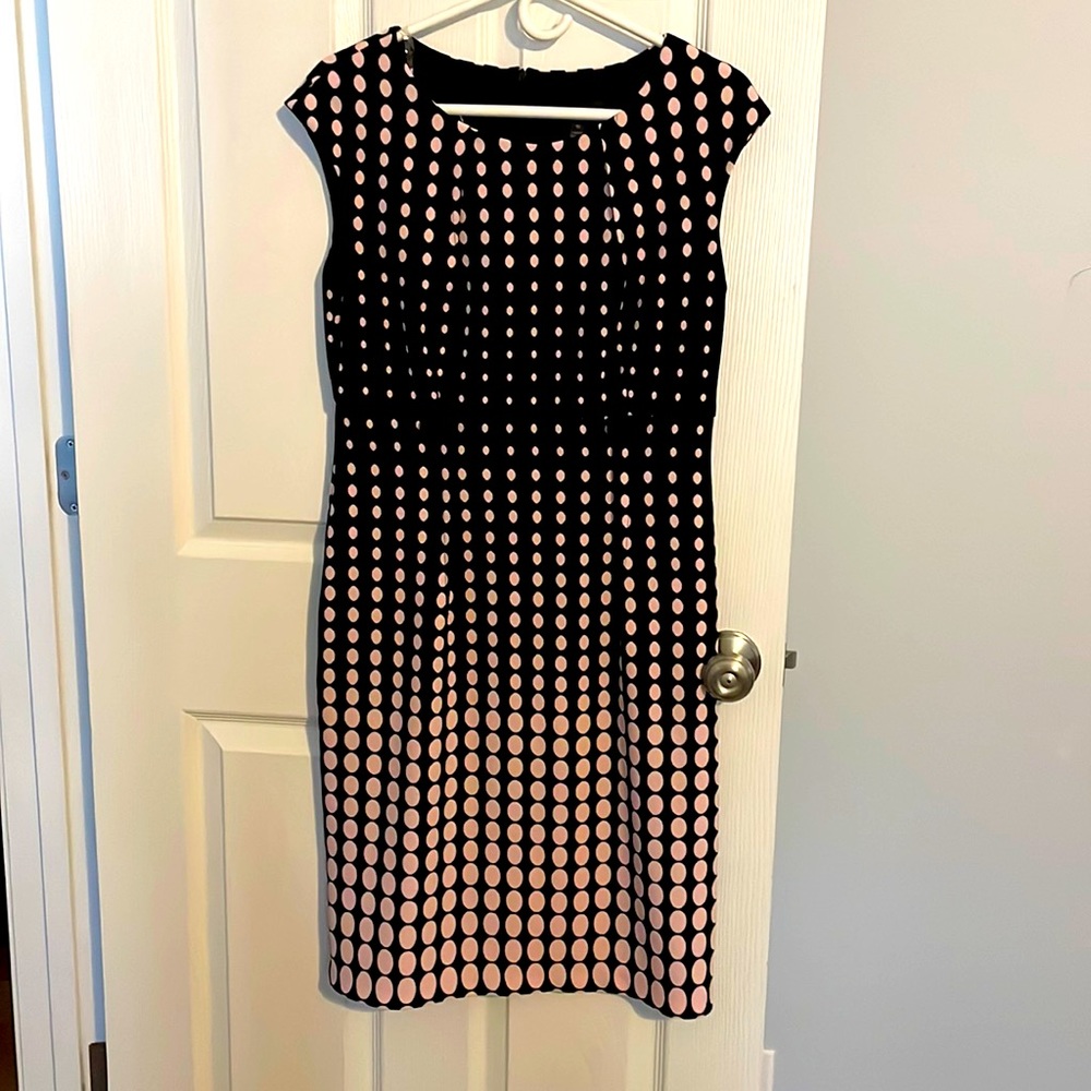Work dress.  Size 10, black and pink.